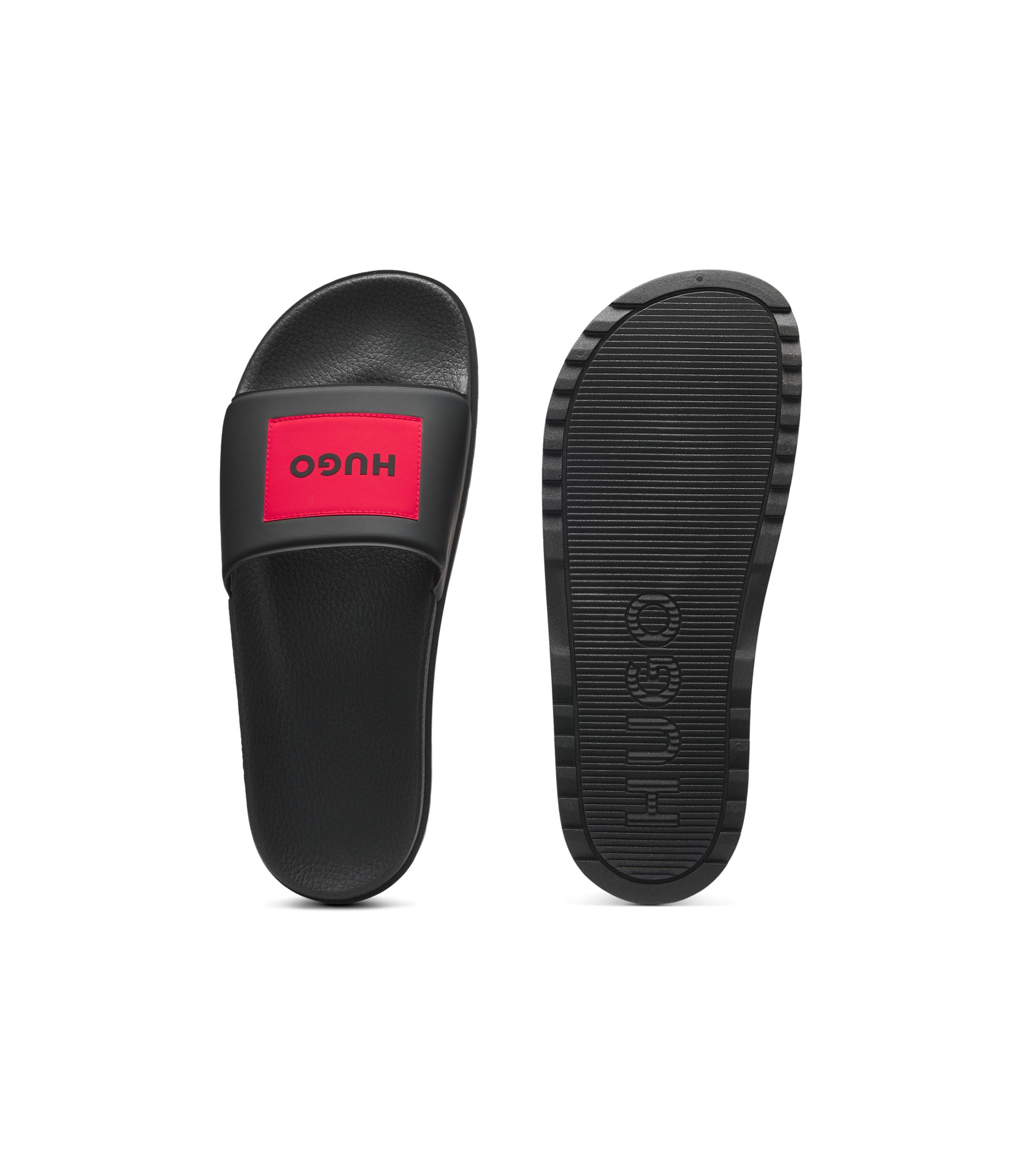 HUGO Stacked Logo Slide Sandal, Ciabatte Uomo Con Logo - 6