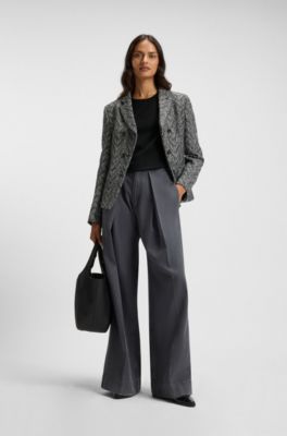 T-Shirt aus merzerisierter Baumwolle mit Double-B-Rhinestone, Schwarz