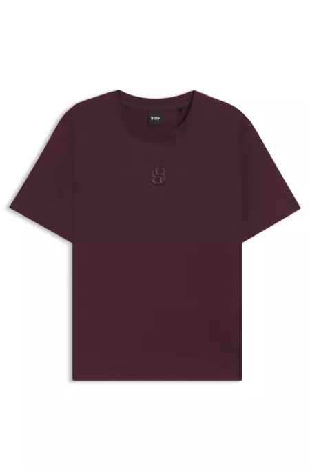 Mercerised-cotton T-shirt with Double B monogram