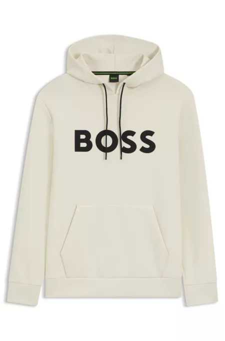 Cotton-blend hoodie with moulded logo