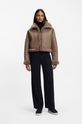 Sneakers i mocka med dold kilklack, M&ouml;rkbrun