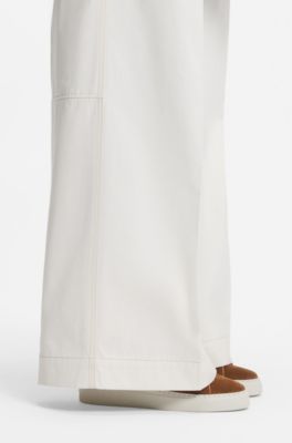 Suede trainers with hidden wedge, Brown