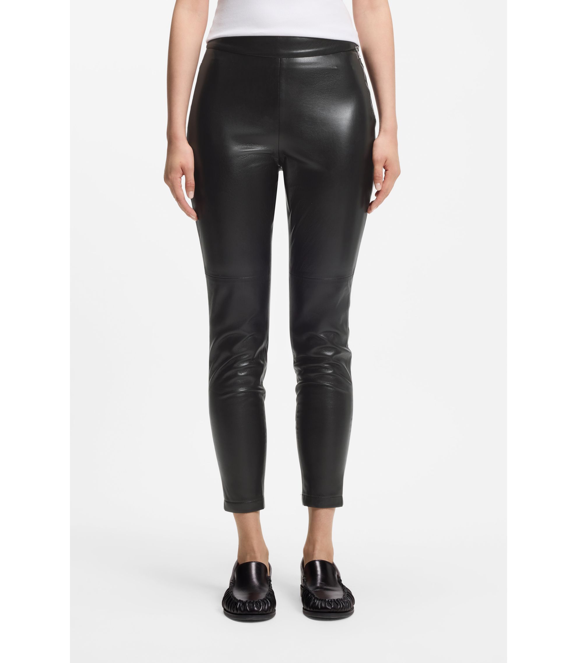 Slim-Fit Leggings aus Kunstleder