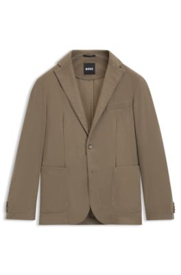 Veste e costume Slim en velours c&ocirc;tel&eacute; stretch performant, Brun chin&eacute;