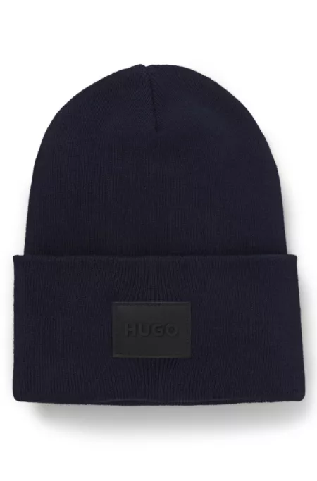Bonnet en coton avec étiquette logotée