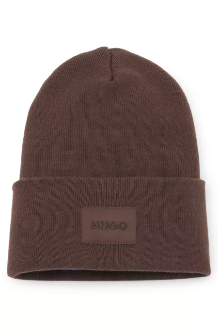 Mütze aus Baumwolle mit Logo-Label