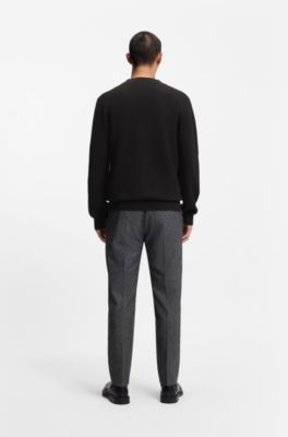 Cotton cardigan with knitted structure, Black