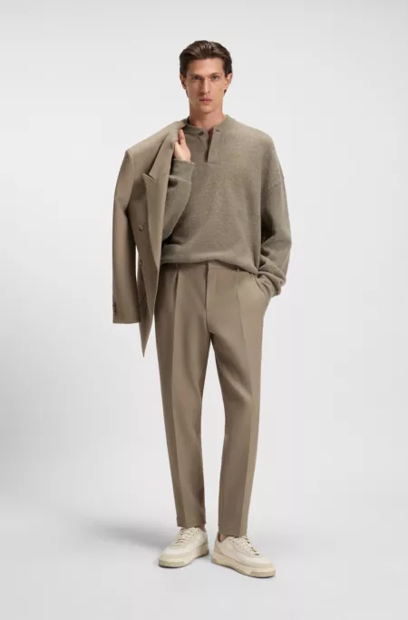 Tapered-fit trousers in stretch fabric