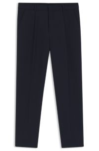 Tapered-fit trousers in stretch fabric, Dark Blue