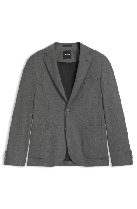 Slim-fit blazer in brushed stretch flannel