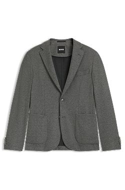 Slim-fit blazer in brushed stretch flannel