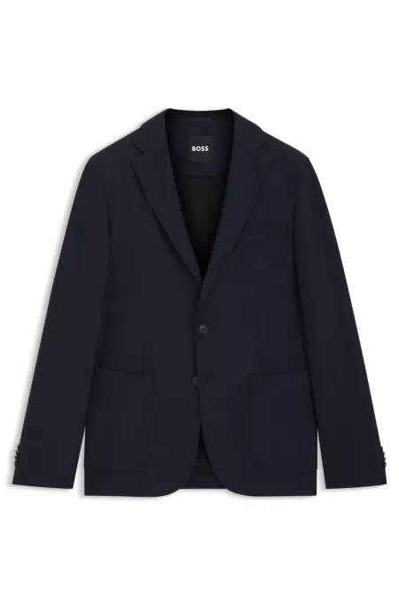 Slim-fit blazer in brushed stretch flannel