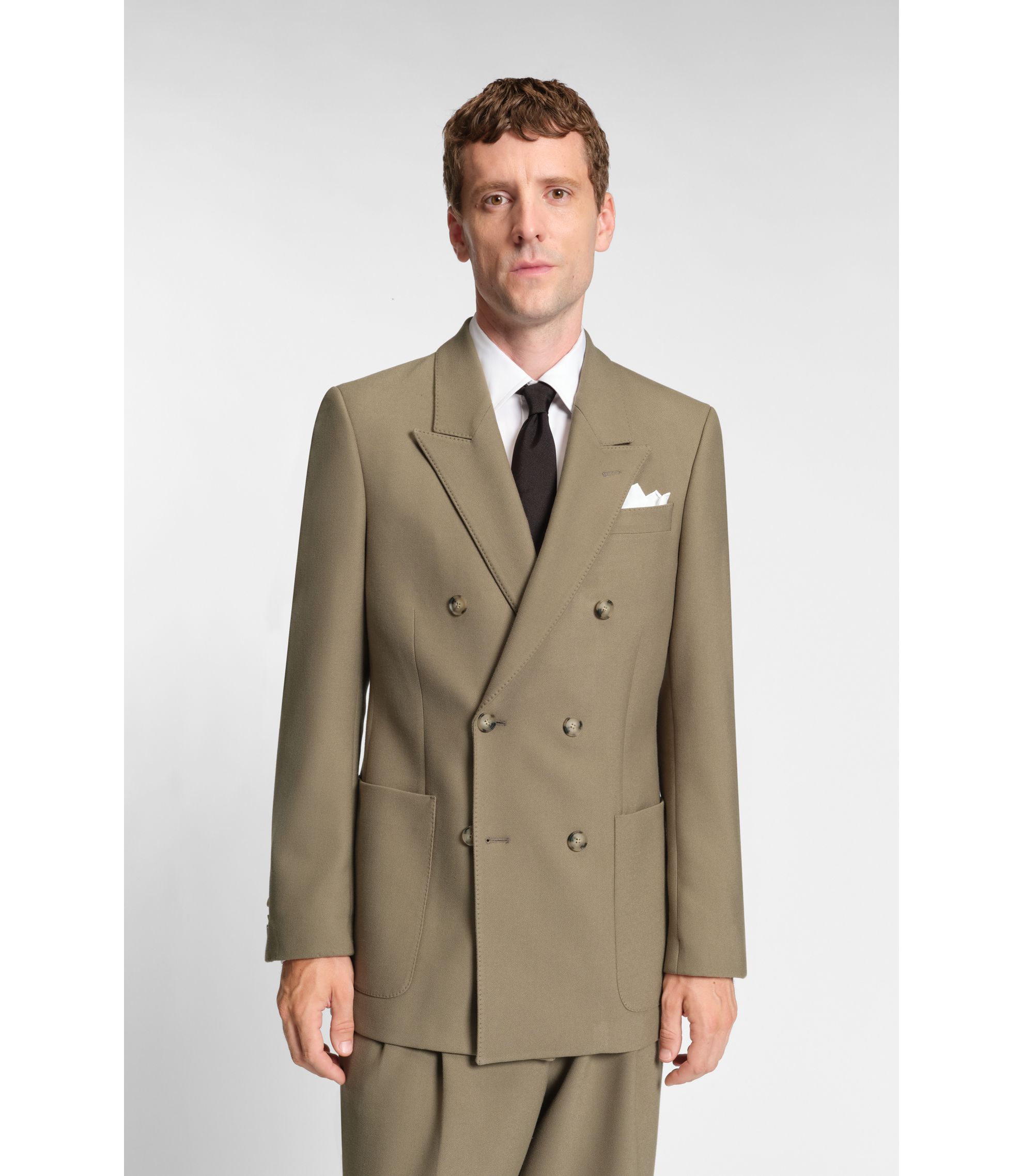 HUGO BOSS セットアップ スーツ ストライプ ジャケット 50 モヘア HUGO BOSS (ヒューゴボス) ストレッチ シングル ジャケット