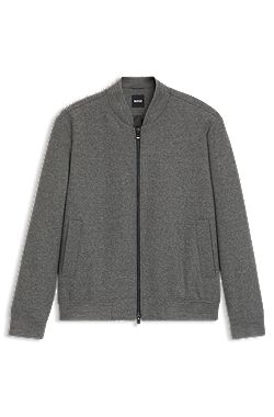 Slim-fit jacket in brushed stretch flannel