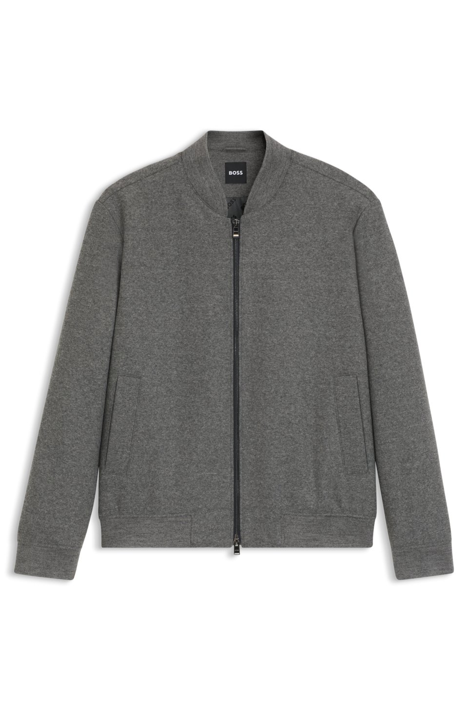 Slim-fit jacket in brushed stretch flannel