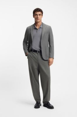 Formal trousers in performance flannel, Grey