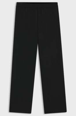 Tapered-fit trousers in a wool blend, Black