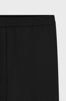 Tapered-fit trousers in a wool blend, Black