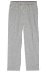 Tapered-fit trousers in a wool blend, Light Grey