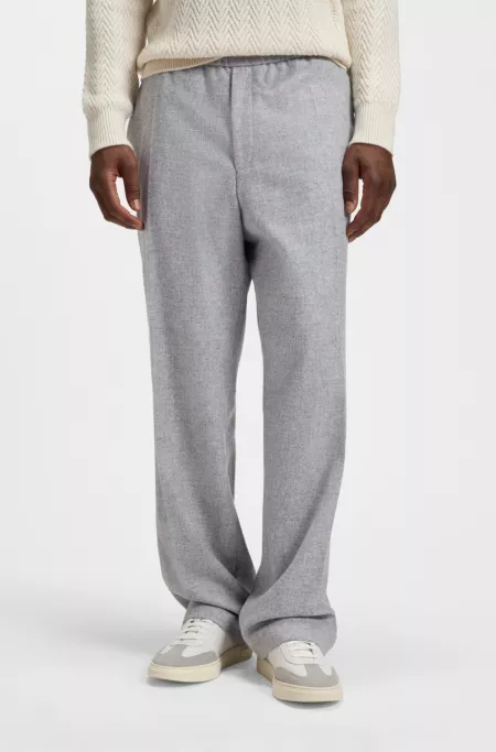 Tapered-fit trousers in a wool blend