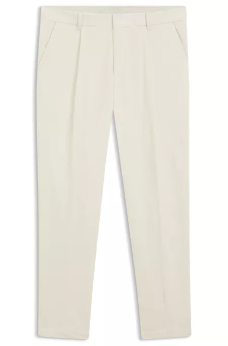 Tapered-fit trousers in stretch-cotton corduroy