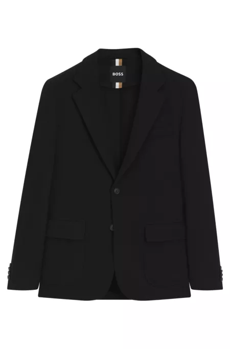 Slim-fit blazer in a melange wool blend