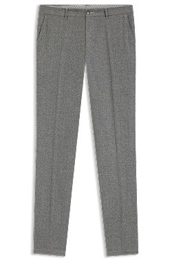 Slim-fit trousers in micro-patterned virgin wool