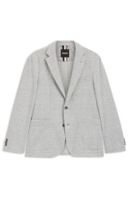 Slim-fit blazer in checked stretch fabric 1