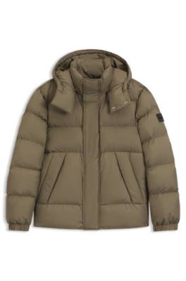 Water-repellent jacket with logo badge 1