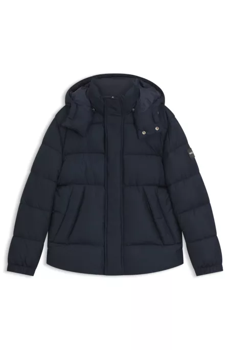 Water-repellent jacket with logo badge