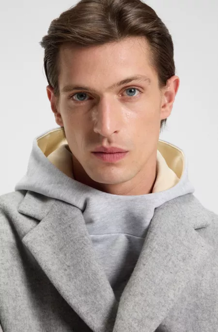 Relaxed-fit coat in a wool blend