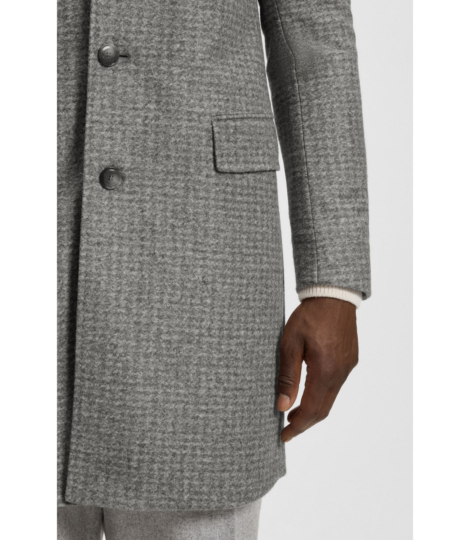 BOSS - スリムフィットコート デタッチャブルインナー - グレー パターン