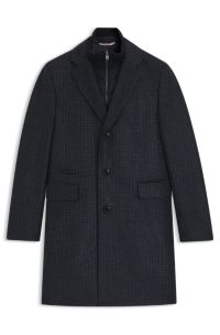 Slim-fit coat with detachable inner, Dark Blue