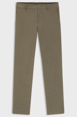 Slim-fit trousers in stretch corduroy, Light Brown