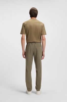 Slim-fit trousers in stretch corduroy, Light Brown