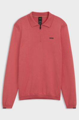 Cotton sweater, Coral