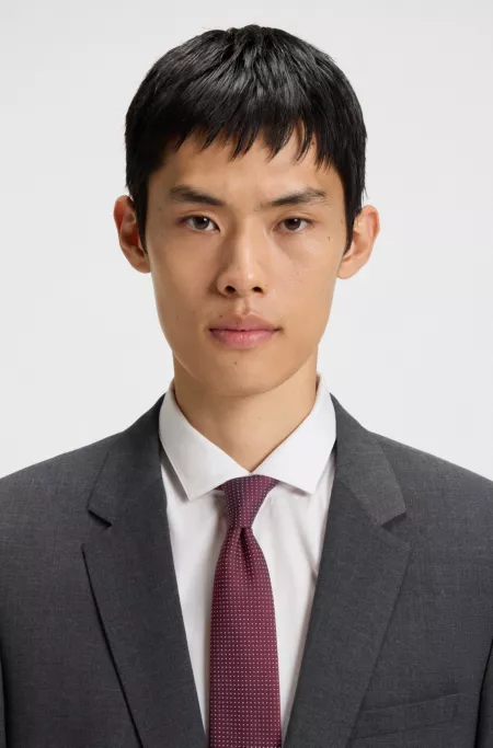 Silk-blend tie with jacquard pattern