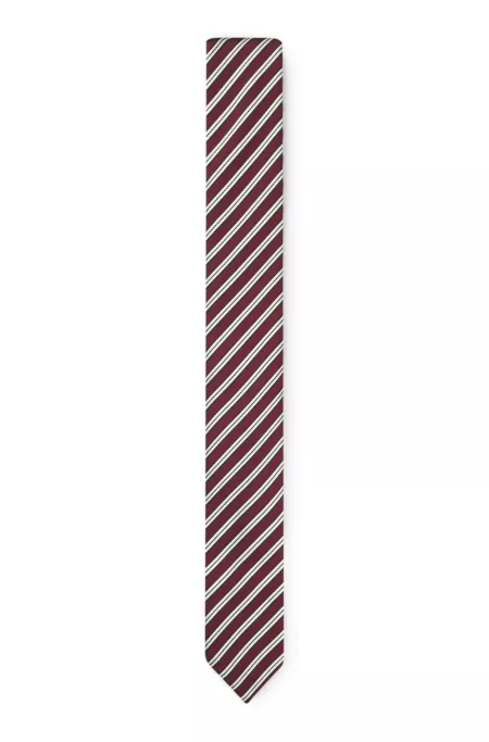 Silk-blend tie with diagonal stripe