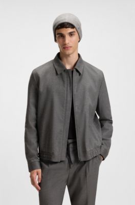 Cashmere beanie hat with logo trim, Silver