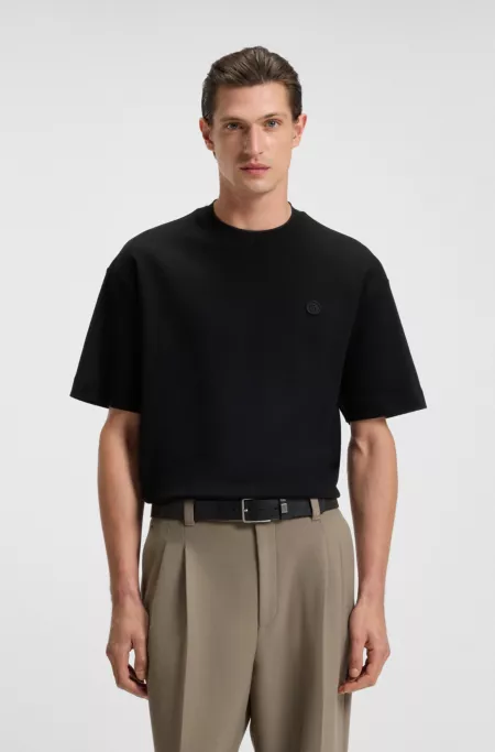 Mercerised-cotton T-shirt with Double B monogram