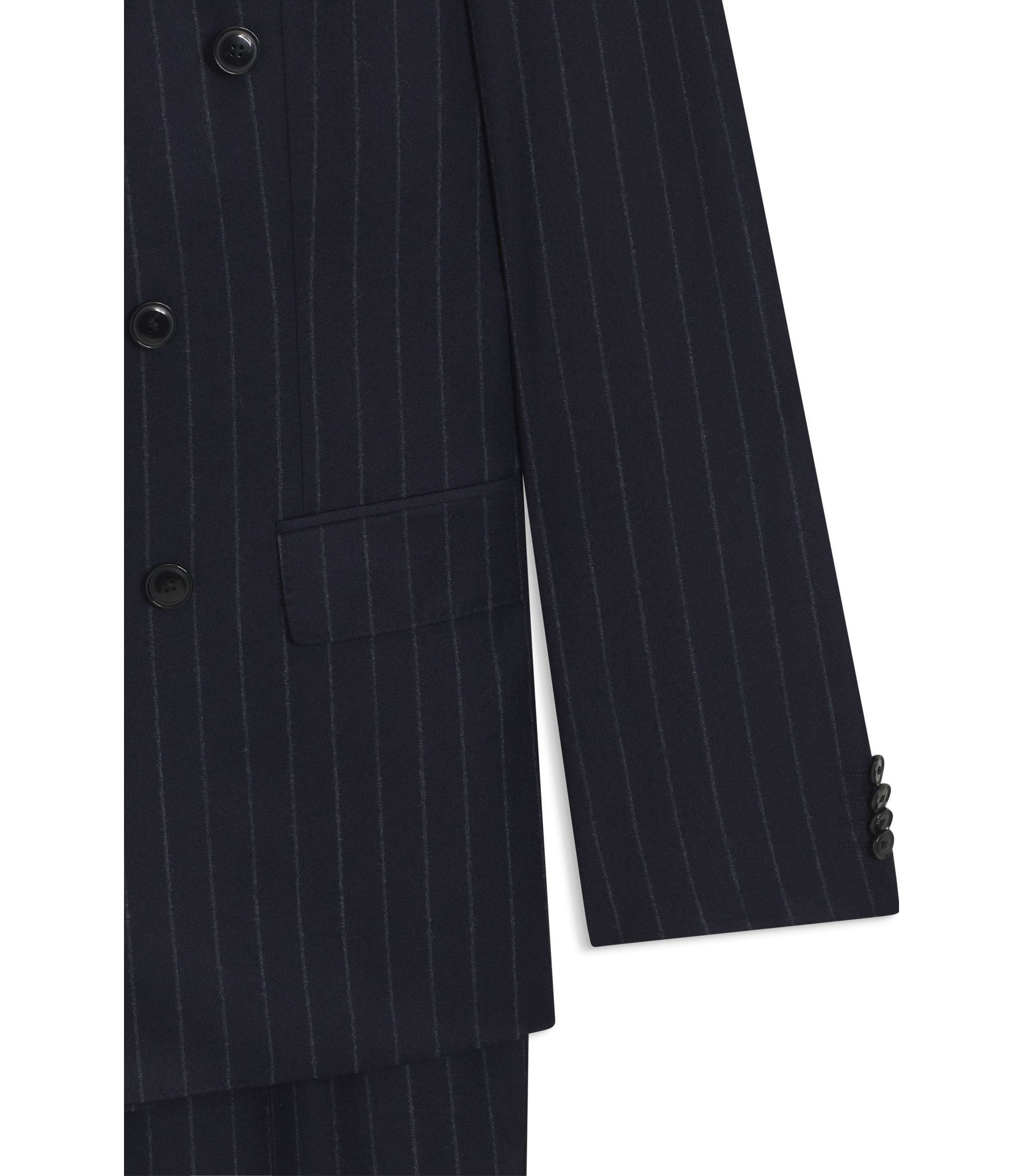 BOSS - スリムフィット ツーピーススーツ ストライプ バージンウール