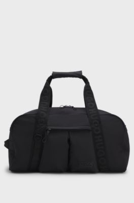 Lightweight holdall with 3D logo patch, Black