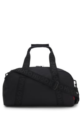 Lightweight holdall with 3D logo patch, Black