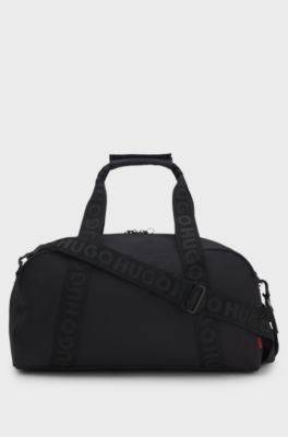 Lightweight holdall with 3D logo patch, Black