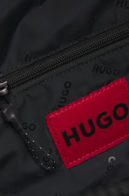 Lightweight holdall with 3D logo patch, Black