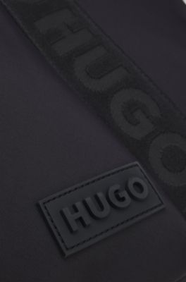 Lightweight holdall with 3D logo patch, Black