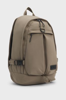 Backpack with 3D rubber logo patch, Grey