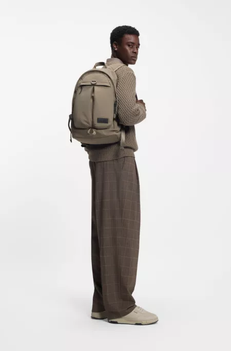 Backpack with 3D rubber logo patch