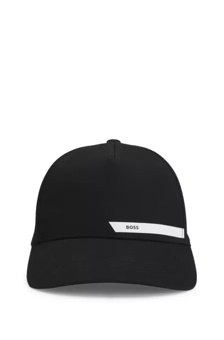 Cotton-twill cap with logo print