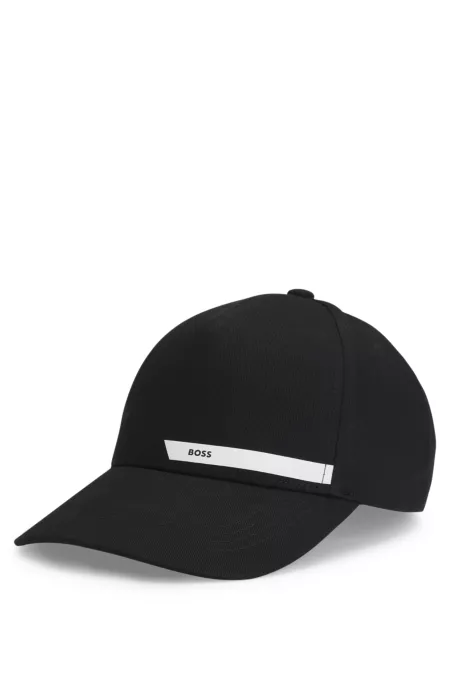 Cotton-twill cap with logo print